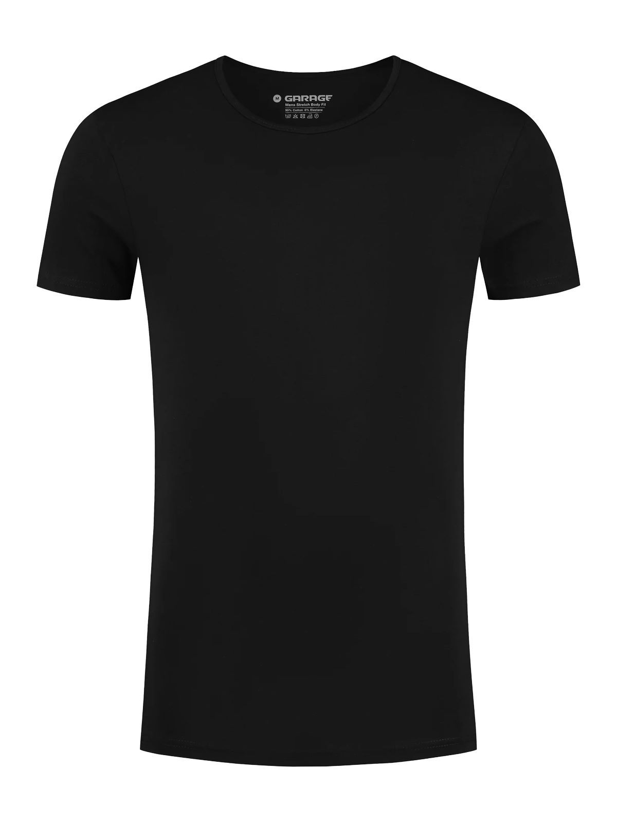 Garage basics BODYFIT T-shirt O-Neck Zwart 2900030341068