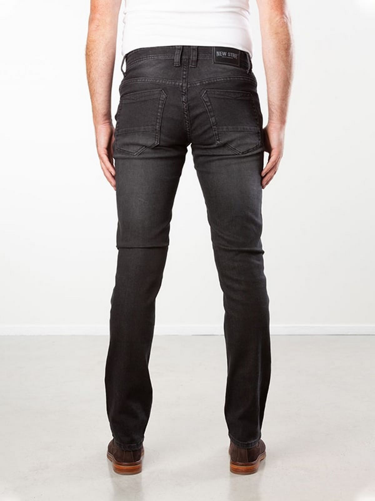 New Star Jv Slim ns pants slim fit stretch denim black Zwart 2900098295525