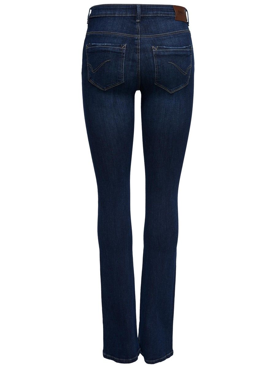 Only ONLPAOLA LIFE HW FLARE BB AZGZ878 N - Dark Blue De Dark Blue Denim 2900125075106