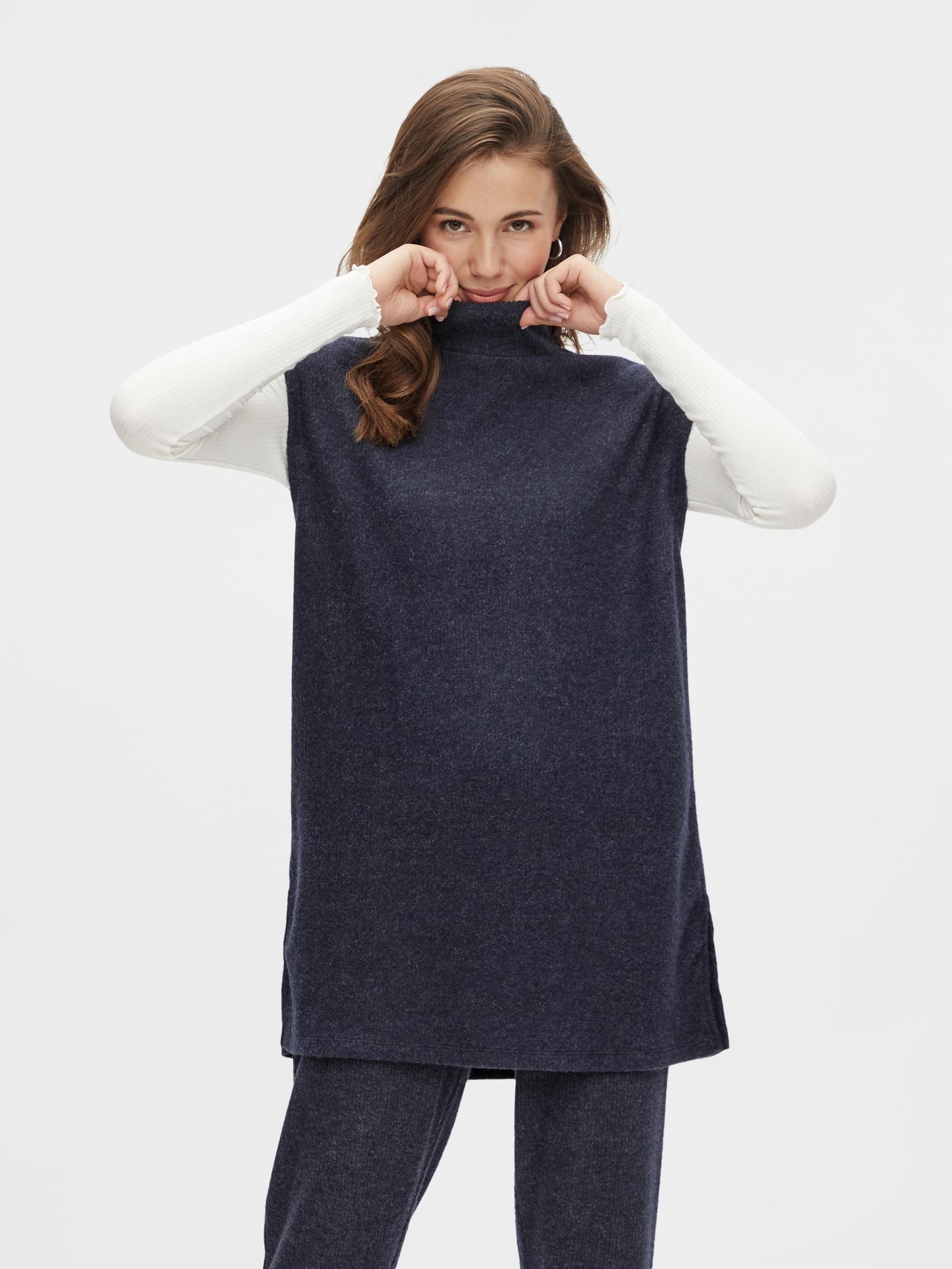 Pieces PCCIRCLE HIGH NECK VEST BC - Sky Captain/MELANGE Sky Captain/MELANGE 2900125185010
