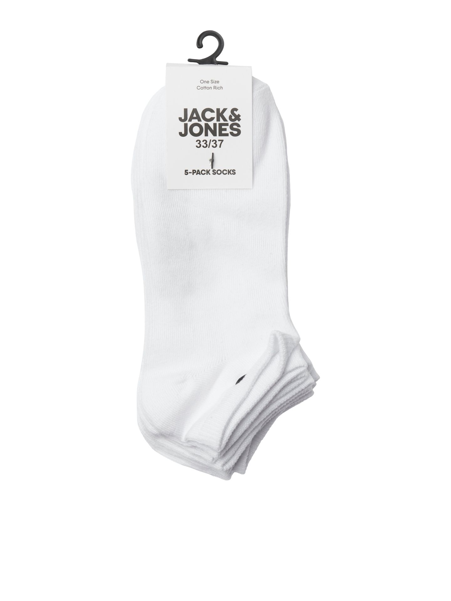 Jack & Jones JACDONGO SOCKS 5 PACK JR - White/White - White - W White/SUPER SLIM 2900125259018