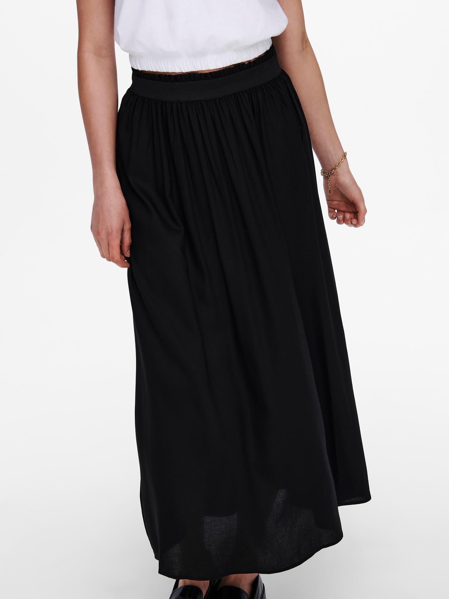 Only ONLVENEDIG LIFE LONG SKIRT WVN NOOS - Black Black 2900125264043