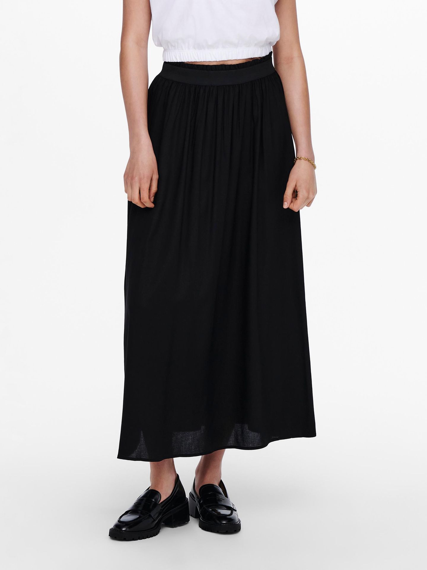 Only ONLVENEDIG LIFE LONG SKIRT WVN NOOS - Black Black 2900125264043