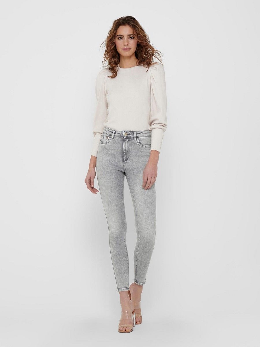 Only ONLMILA LIFE HW SK ANK BJ755 NOOS - Light Grey Den Light Grey Denim 2900125278156