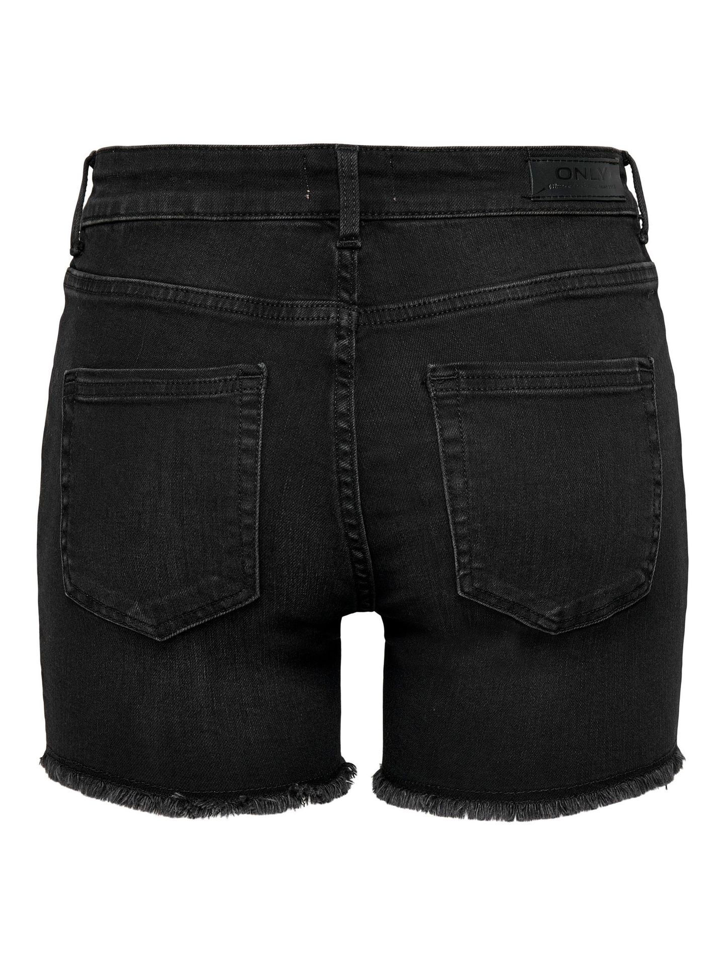 Only ONLBLUSH  LIFE MID SK RAW SHORTS NO - Black Denim Black Denim 2900125315059
