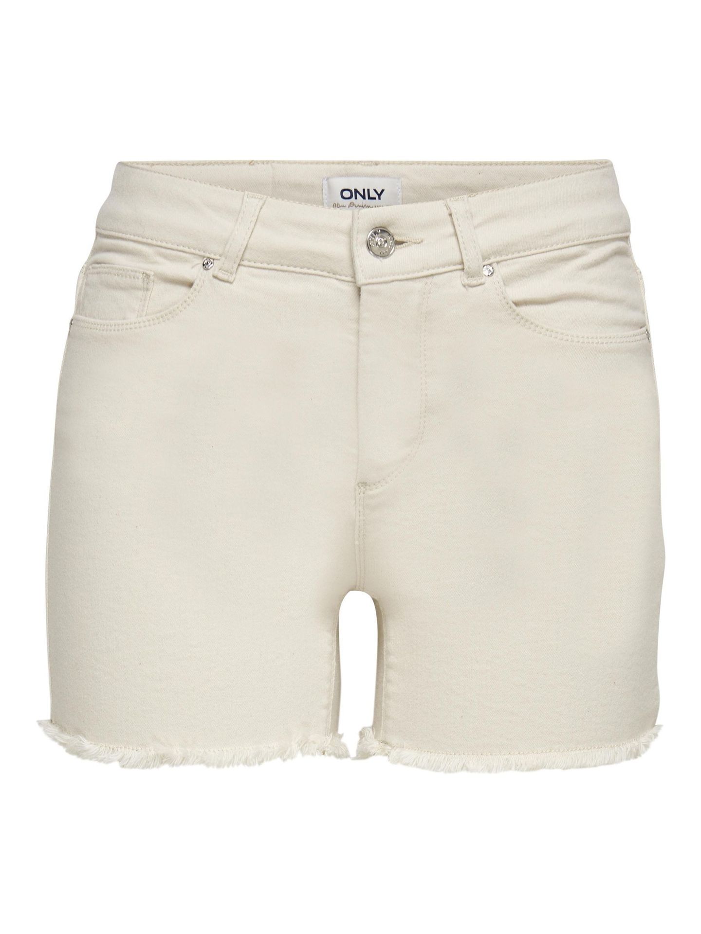 Only ONLBLUSH MID SHORTS RAW BB  DOT - Ecru Ecru 00092670-EKA26011400000182