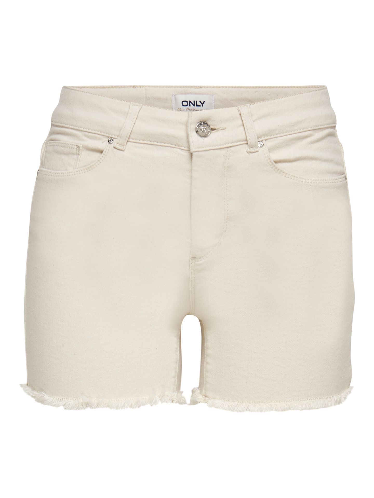 Only ONLBLUSH MID SHORTS RAW BB  DOT - Ecru Ecru 2900125318012