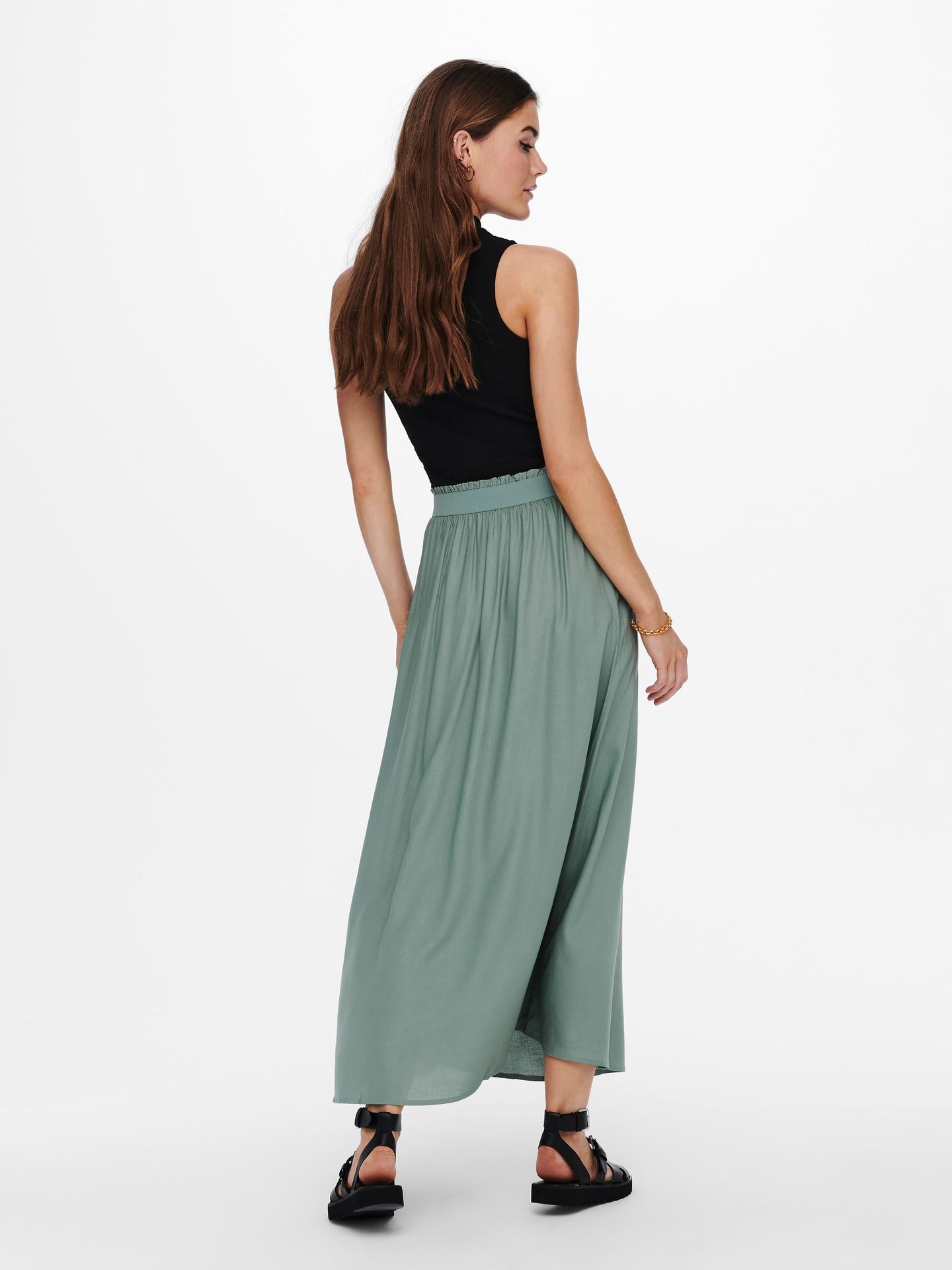 Only ONLVENEDIG LIFE LONG SKIRT WVN NOOS - Chinois Gree Chinois Green 2900125400038