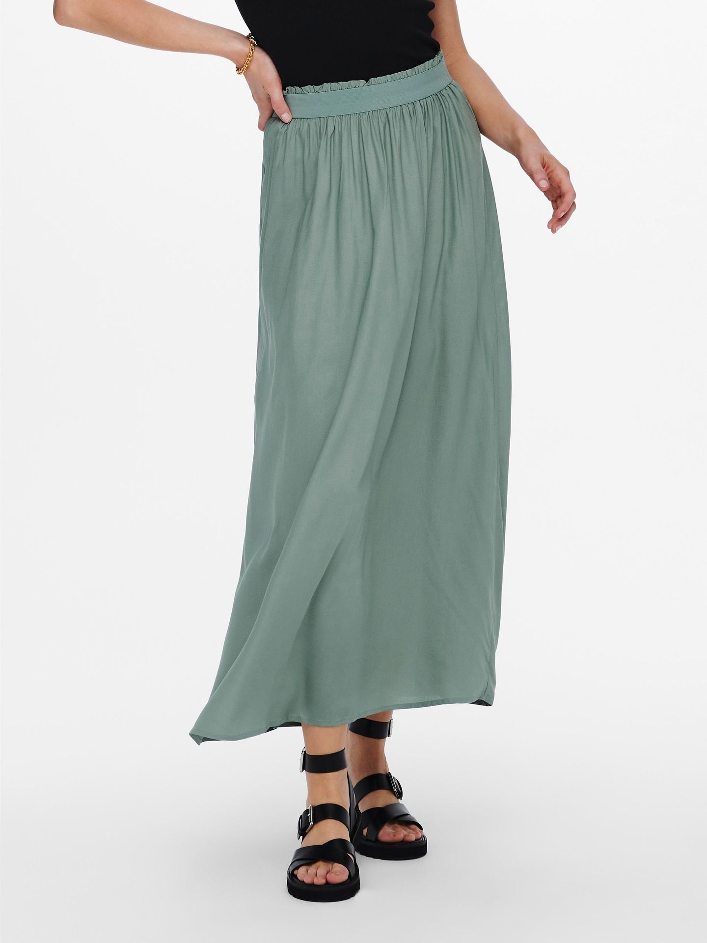 Only ONLVENEDIG LIFE LONG SKIRT WVN NOOS - Chinois Gree Chinois Green 2900125400014