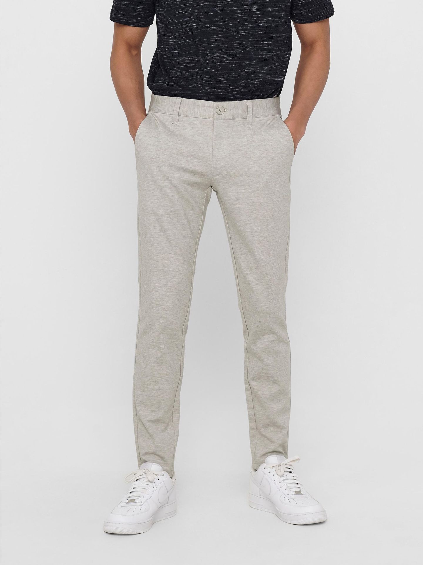 Only & Sons ONSMARK TAP PANT MELANGE GD 5833 NO - Chinchilla Chinchilla 2900125507140