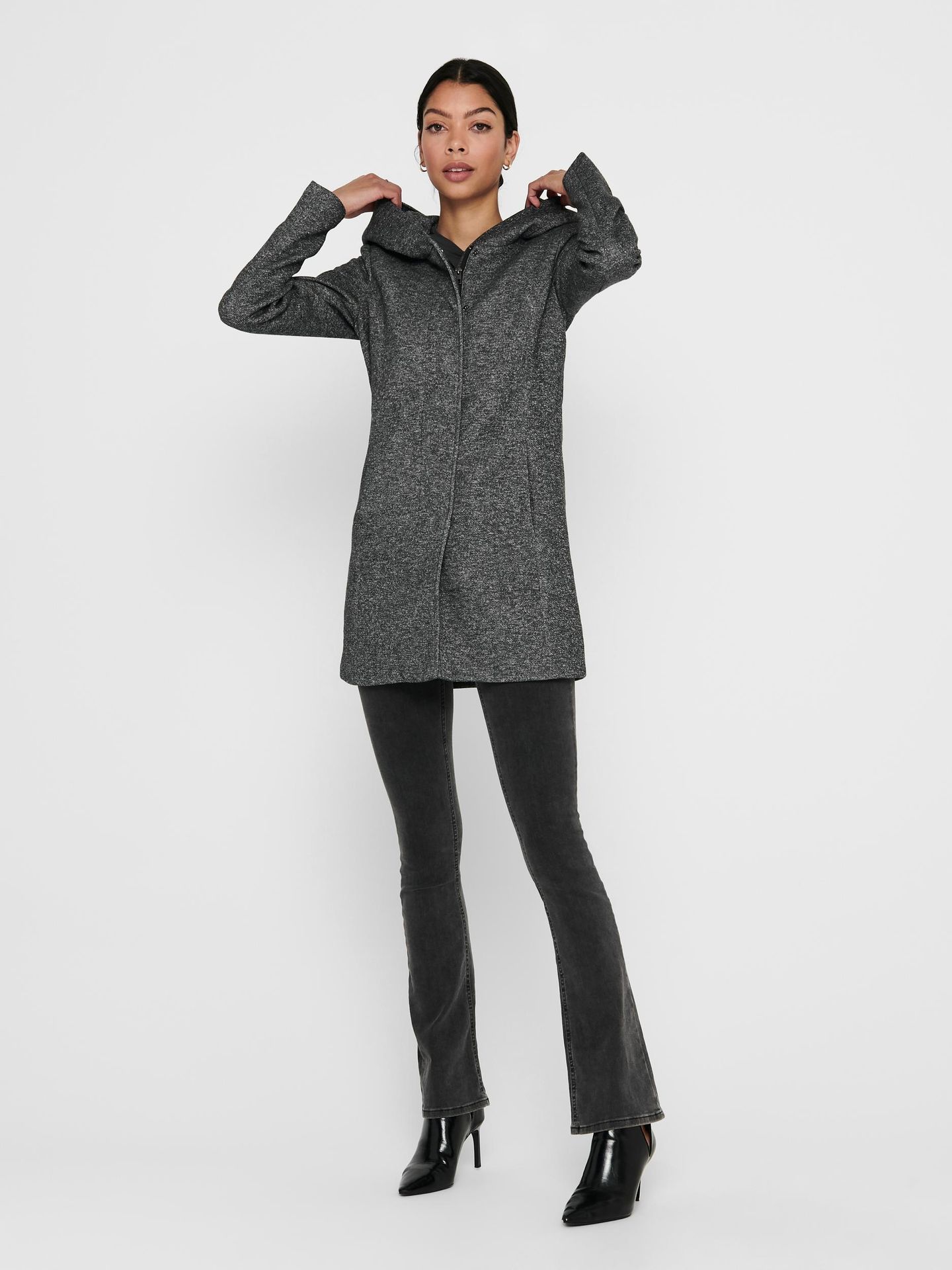 Only ONLSEDONA LIGHT COAT OTW NOOS - Dark Grey Melange Dark Grey Melange 2900125543032