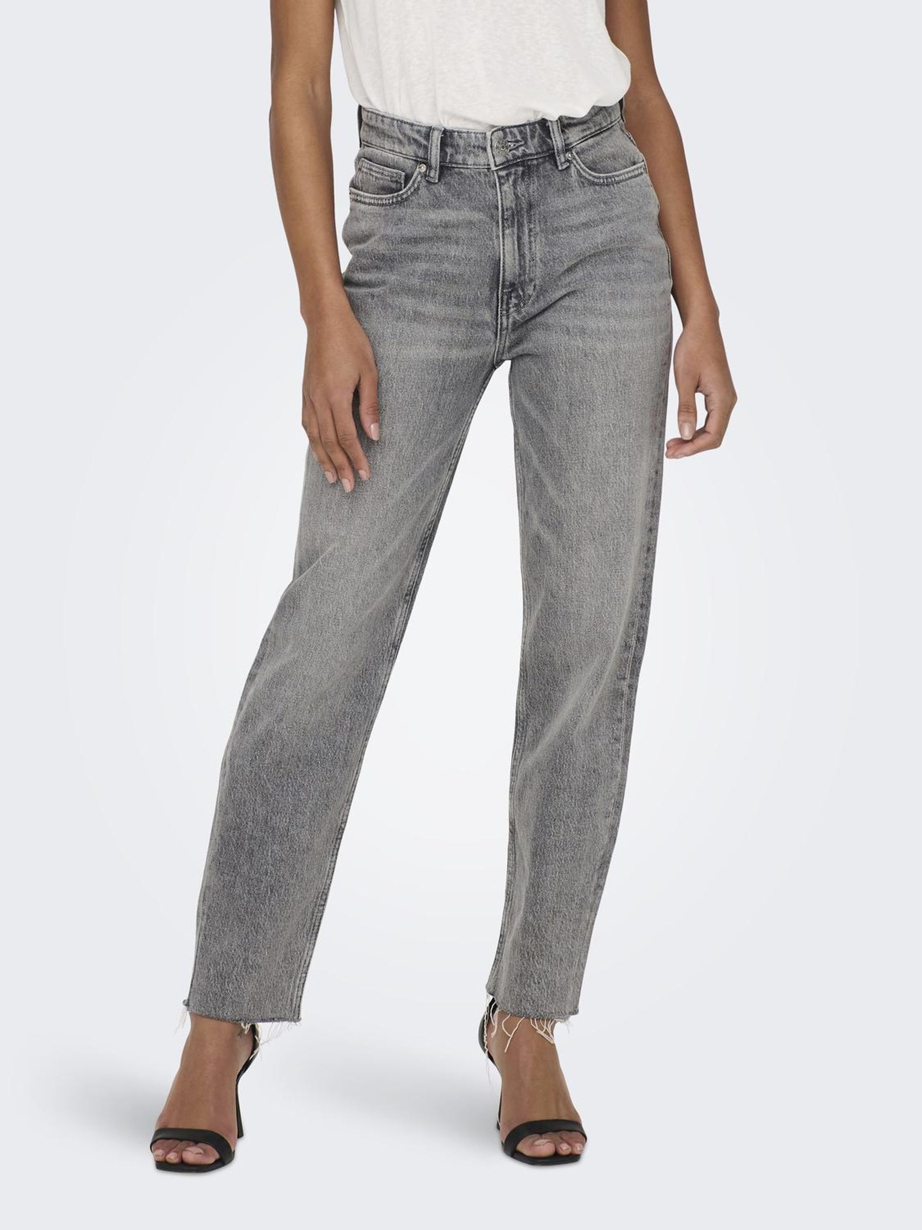 ONLY Damen Jeans Onlrose Skinny – High Waist, Ecru, Größe 3XL/32L | Schlanke Passform & Bequemer Sitz