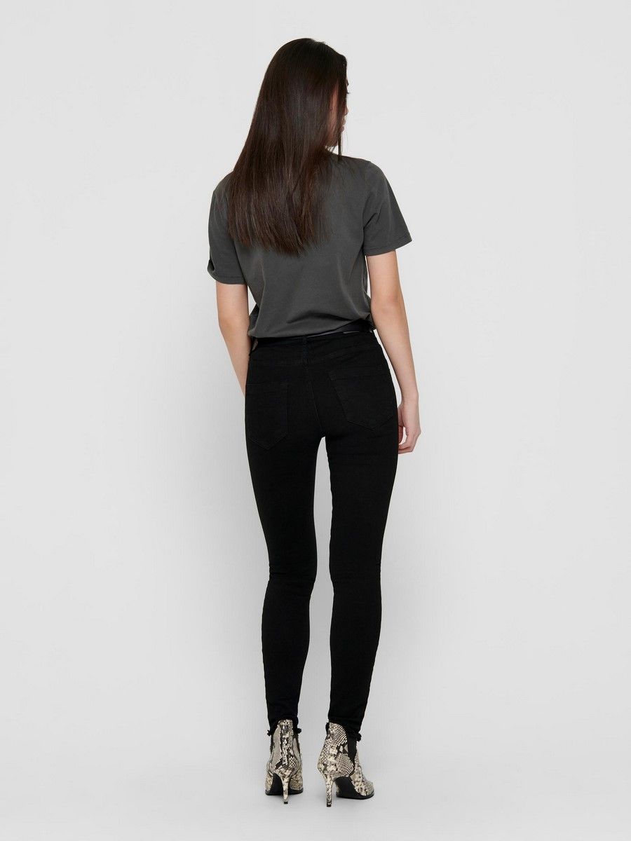 Only ONLBLUSH LIFE MID SK AK RAW REA2343 - Black Denim Black Denim 2900125850116