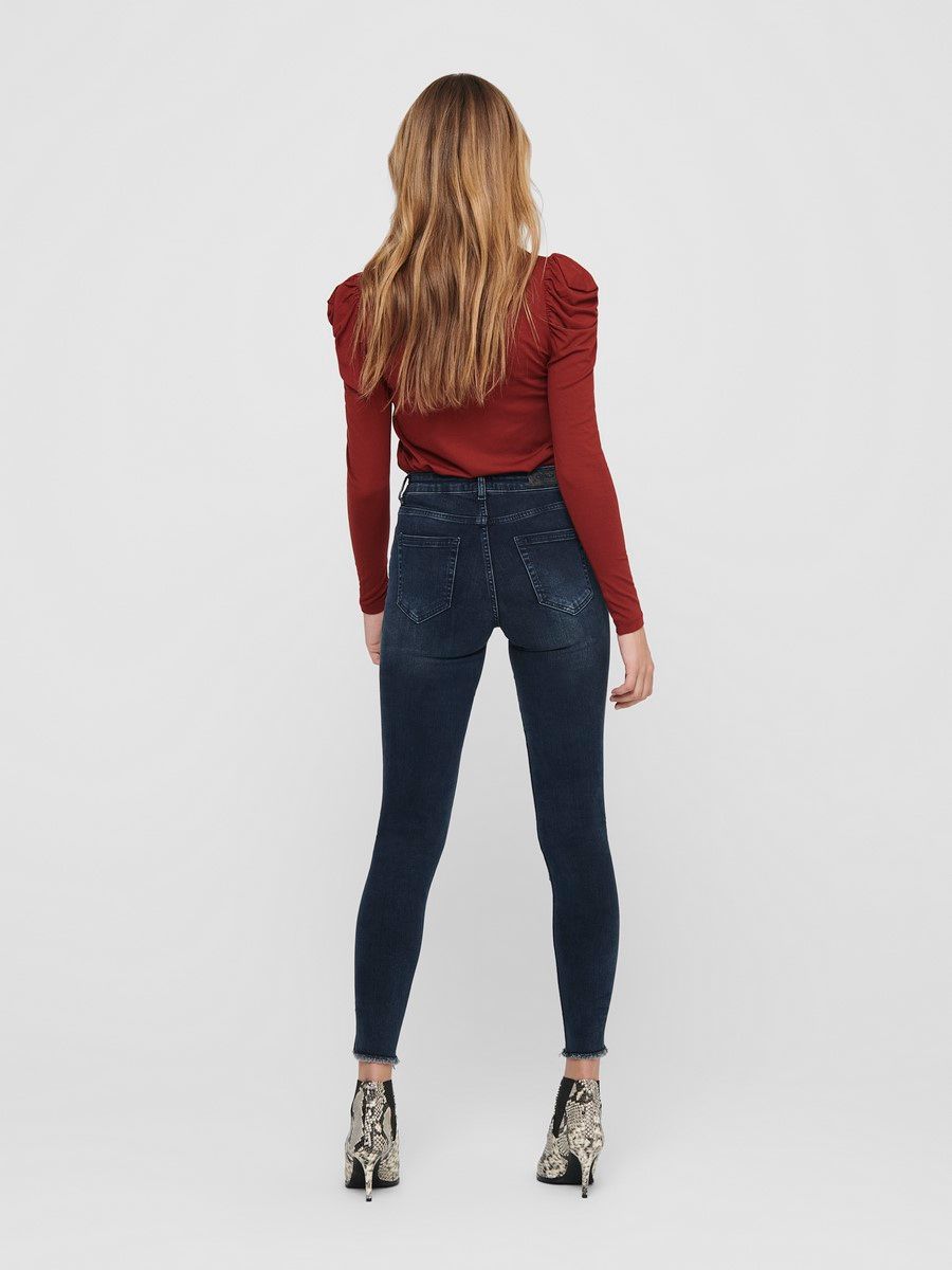 Only ONLBLUSH LIFE MID SK ANK RAW REA409 - Blue Black D Blue Black Denim 2900125859027 Only ONLBLUSH LIFE MID SK ANK RAW REA409 - Blue Black D Blue Black Denim 2900125859027