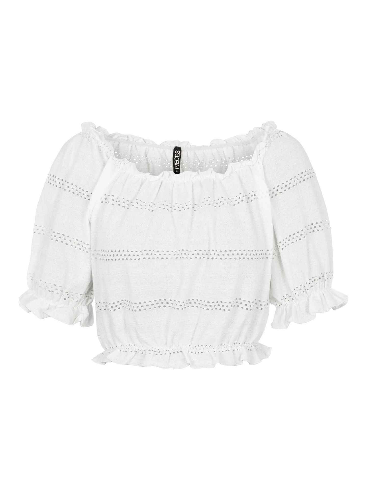 Pieces PCTAYLEE SS CROPPED TOP BC - Bright White Bright White 00093286-EKA26011400000461