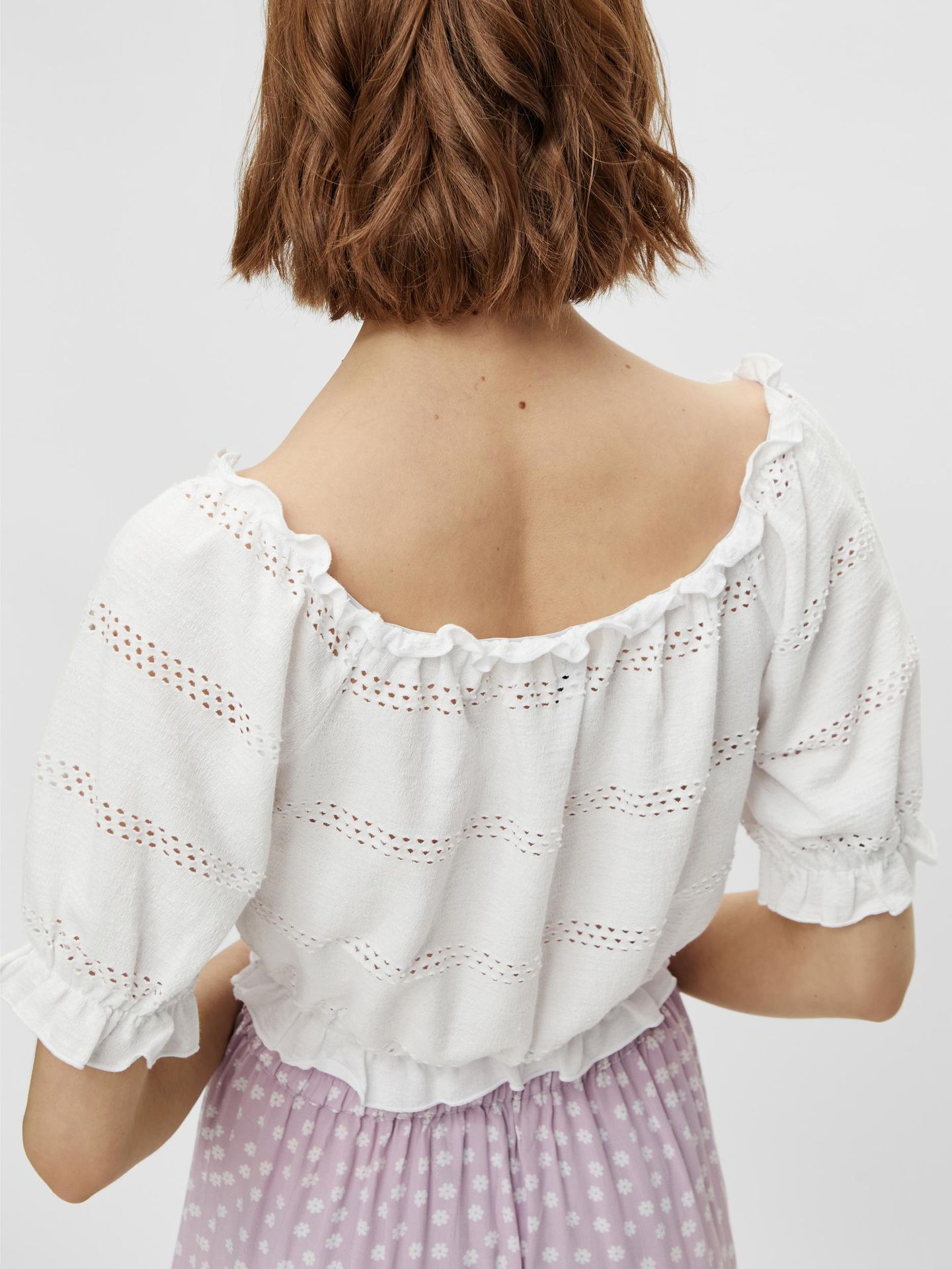 Pieces PCTAYLEE SS CROPPED TOP BC - Bright White Bright White 2900125934038