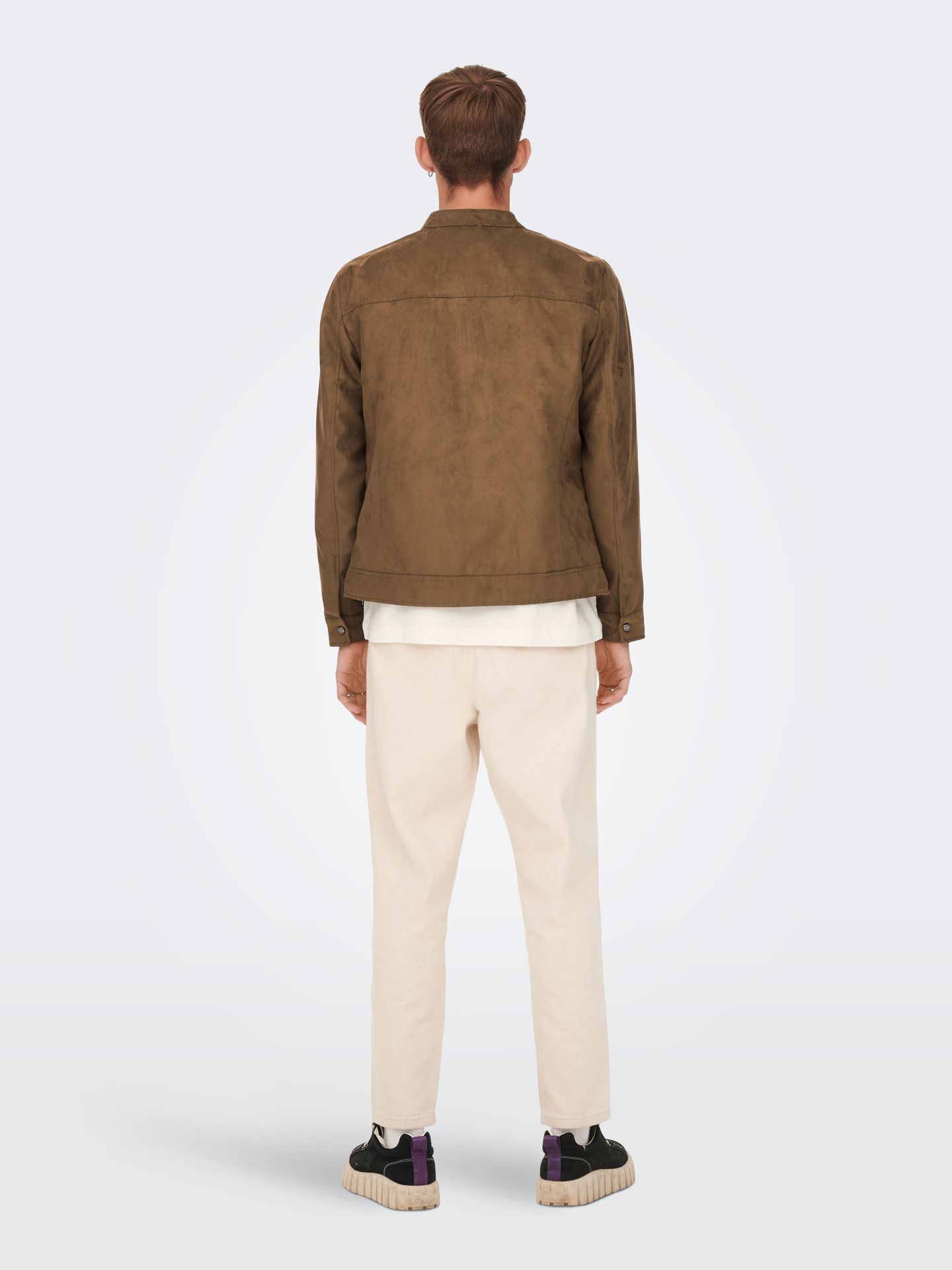 Only & Sons ONSWILLOW FAKE SUEDE JACKET OTW NOO - Cognac Cognac 2900125963021