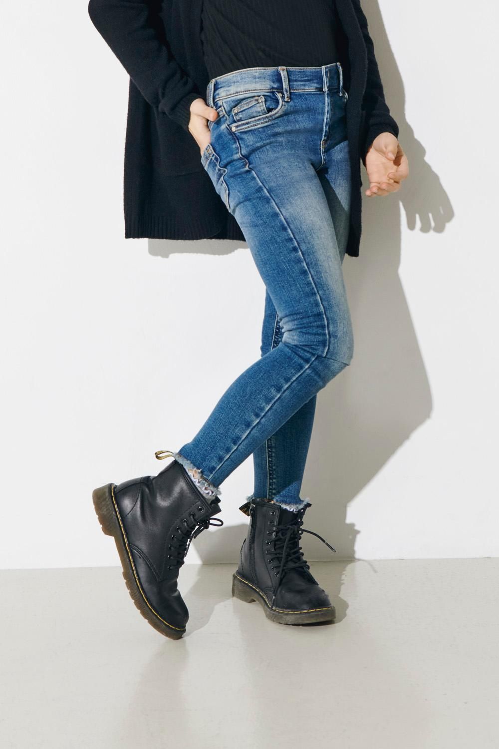 Kids Only KONBLUSH SKINNY RAW JEANS 1303 NOOS - Medium Blue  Medium Blue Denim 2900126024080