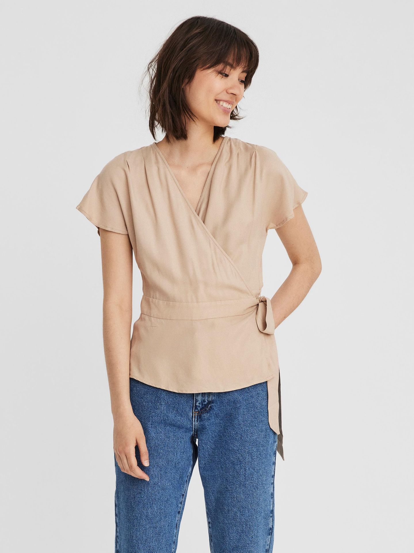 Vero Moda VMMILLIE S/S WRAP TOP WVN - Nomad Nomad 2900126084039