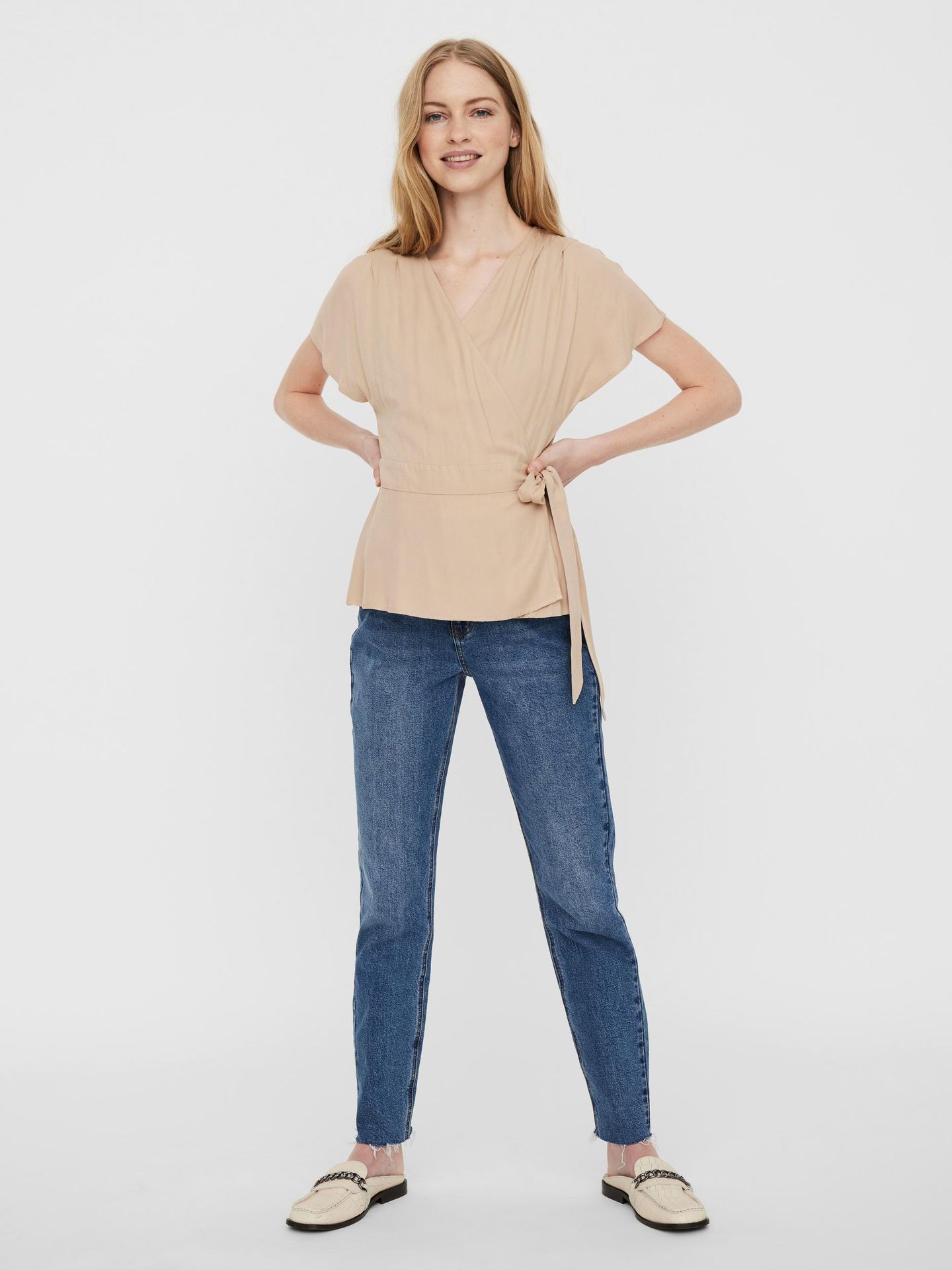 Vero Moda VMMILLIE S/S WRAP TOP WVN - Nomad Nomad 2900126084039