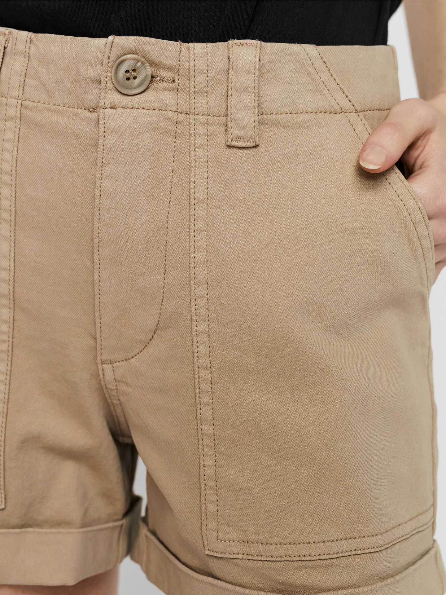Vero Moda VMBARB MR UTILITY SHORTS GA COLOR - Silver Mink Silver Mink 2900126111032
