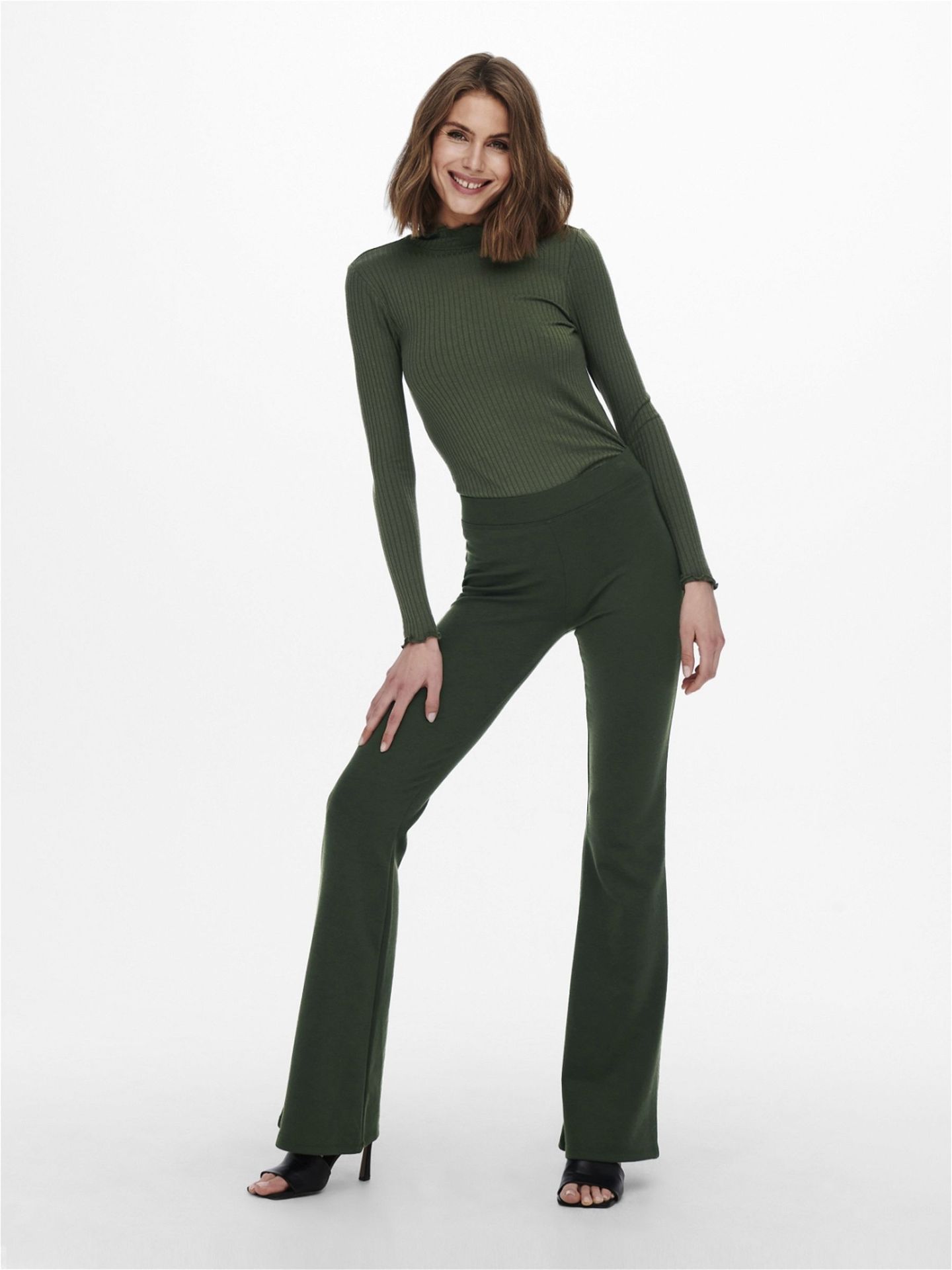 Only ONLFEVER STRETCH FLAIRED PANTS JRS - Rosin Rosin 2900126328058