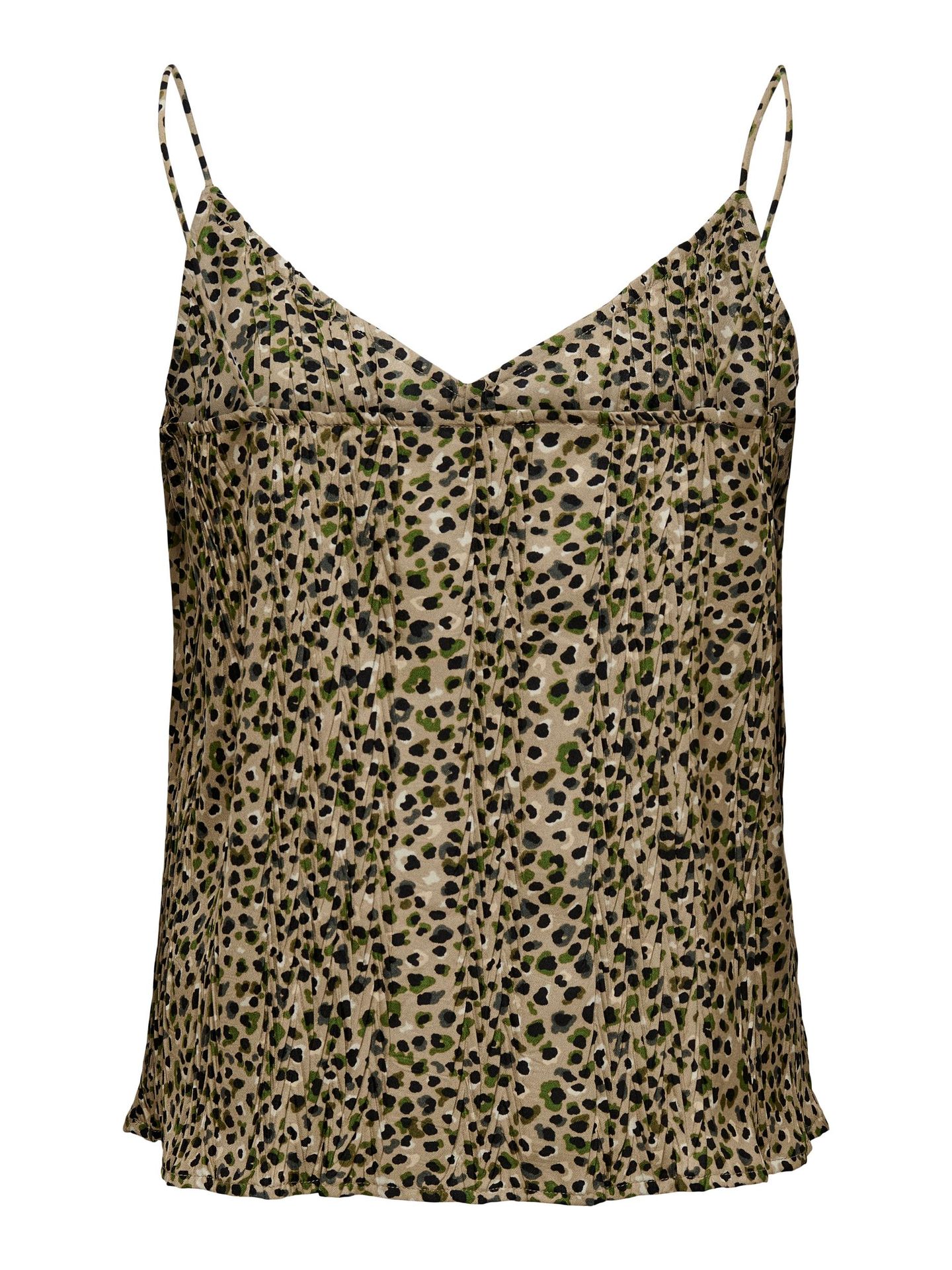 Only ONLDIA LIFE PLISSE SINGLET WVN - Elmwood/VIBRANT D Elmwood/ZEBRA 2900126390031