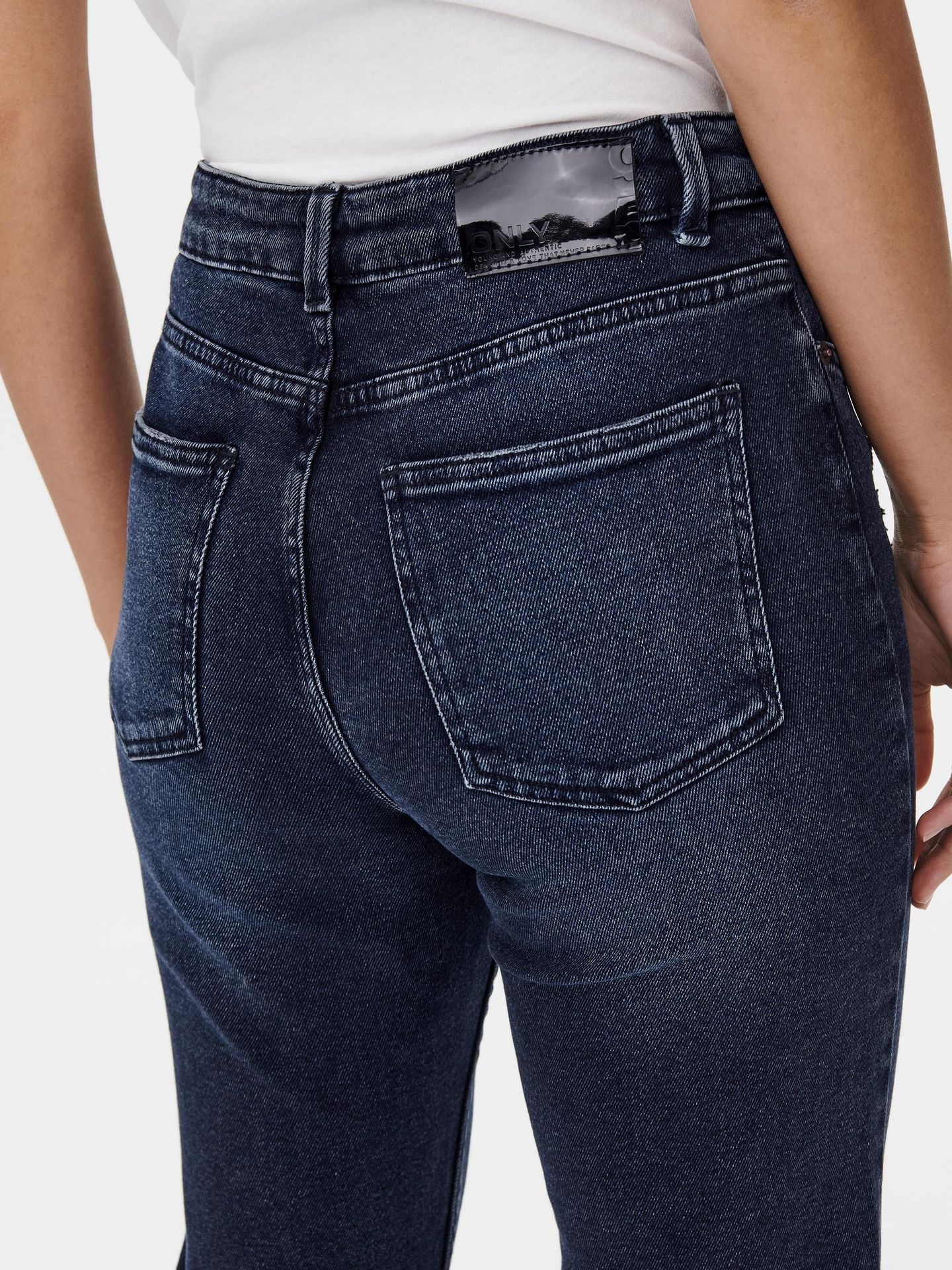 Only ONLEMILY LIFE HW ST RW CR AK MAE546 - Blue Black D Blue Black Denim 2900126493091