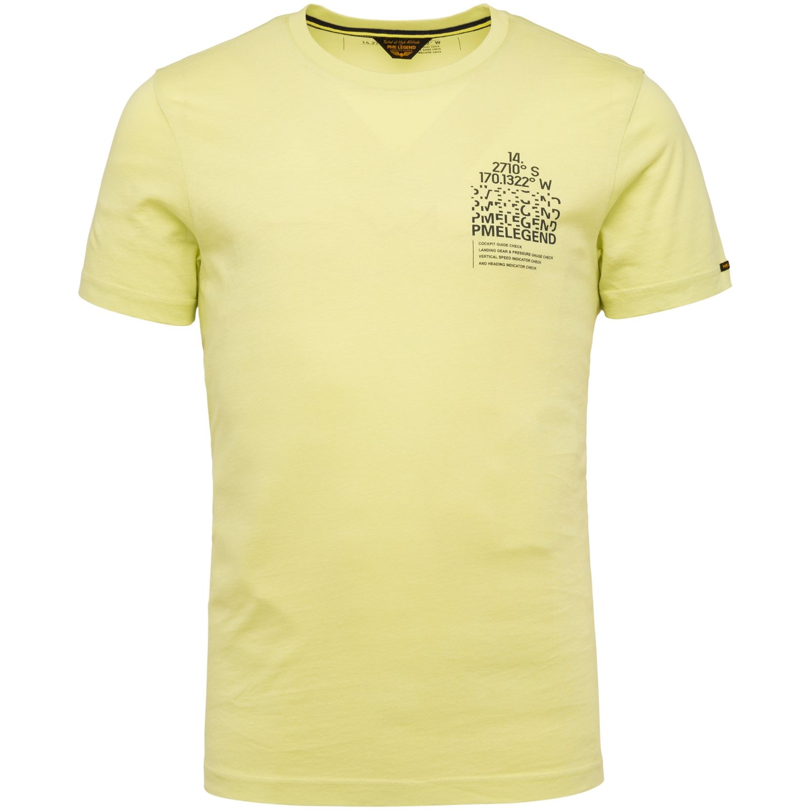 Pme Legend Short sleeve r-neck single jersey - Shadow Lime Shadow Lime 2900126832050