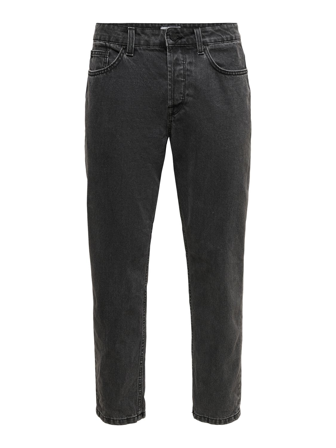Only & Sons ONSAVI BEAM LIFE CROP BLACK PK 0314 - Black Denim Black Denim 2900127039120