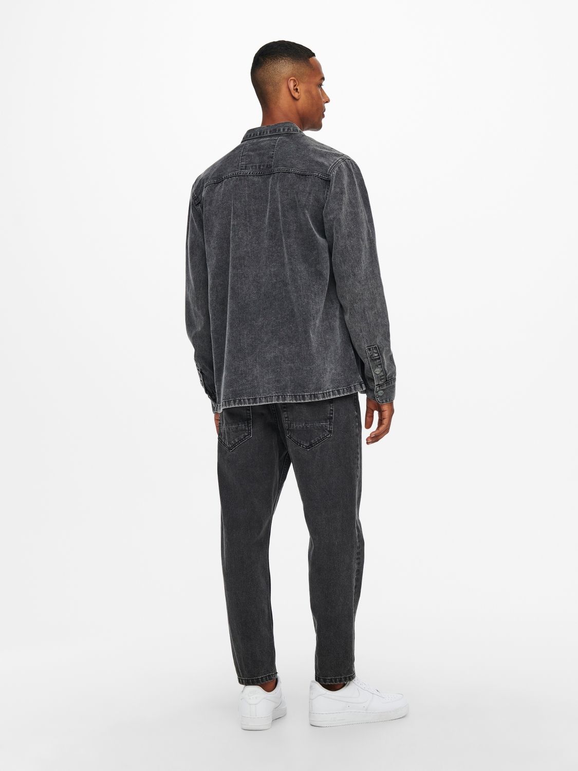 Only & Sons ONSAVI BEAM LIFE CROP BLACK PK 0314 - Black Denim Black Denim 2900127039120