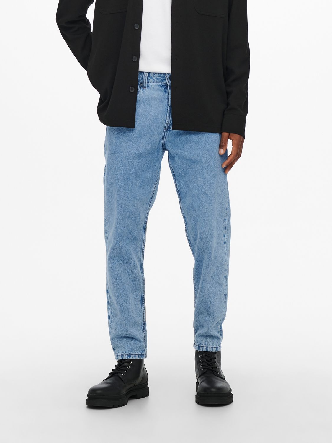 Only & Sons ONSAVI BEAM LIFE CROP BLUE PK 0313 - Blue Denim Blue Denim 2900127040133