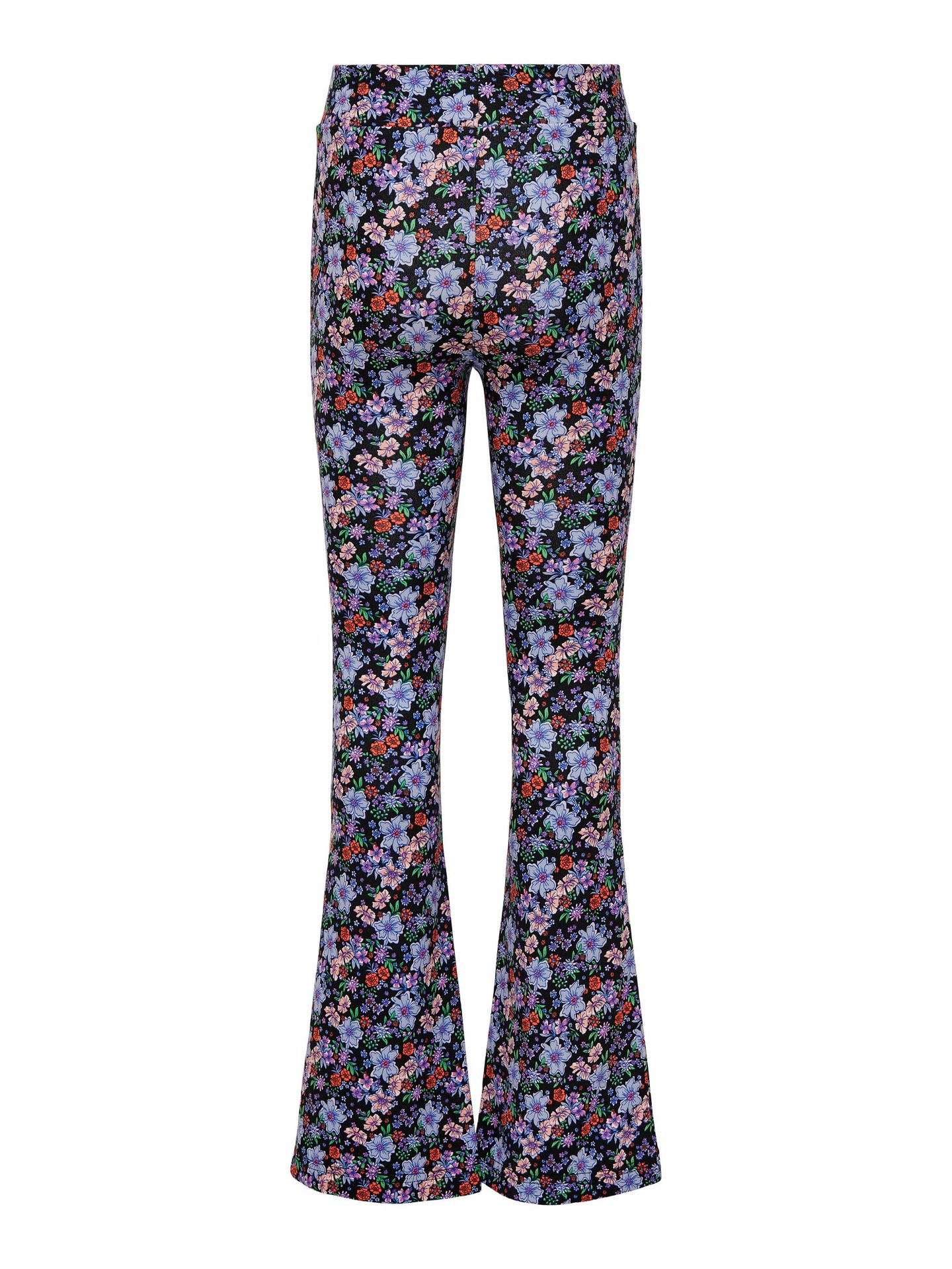 Kids Only KONPAIGE FLARED PANT AOP PNT - Black/COSMIC FLOWER Black/Beige 2900127057063