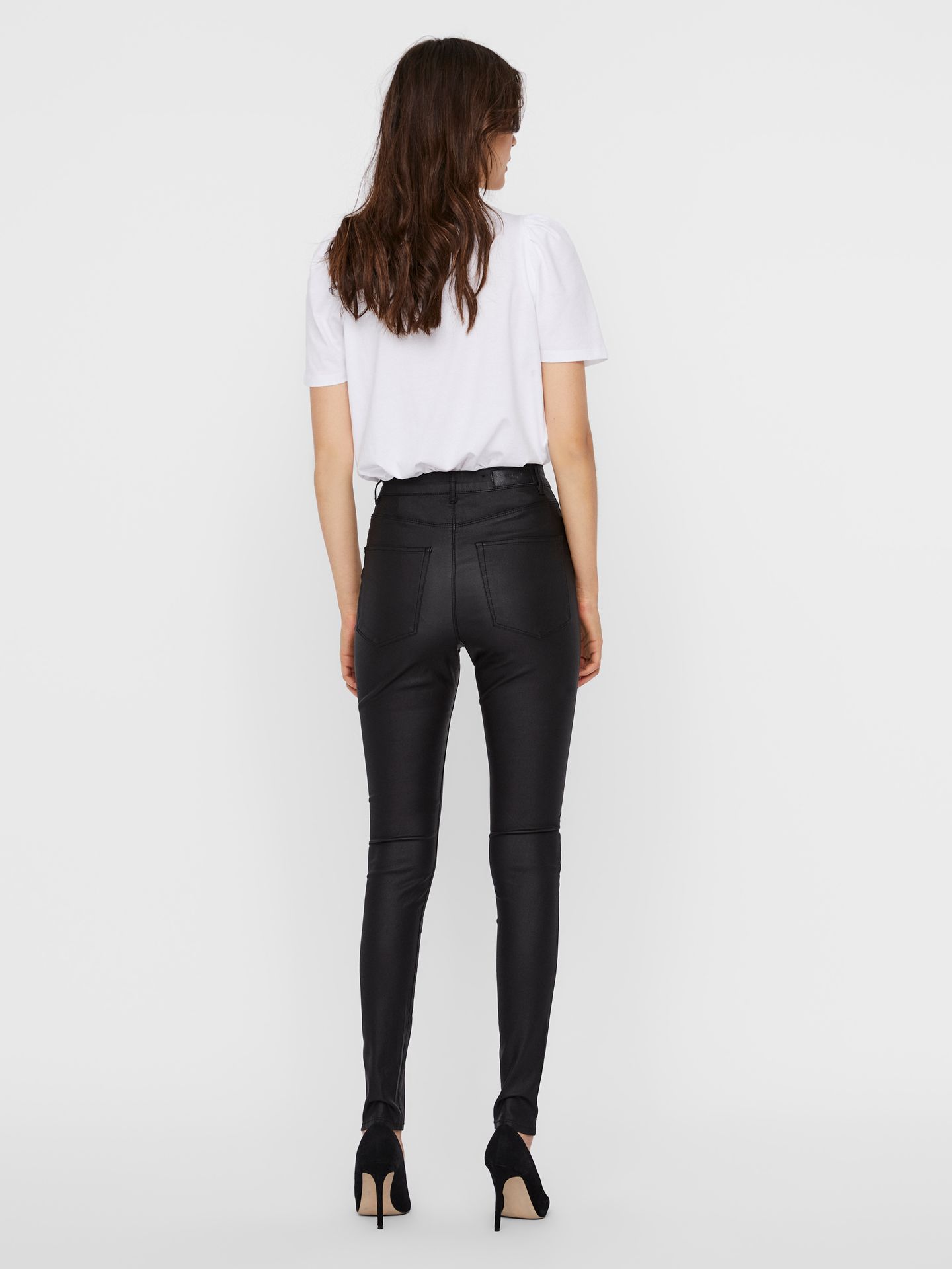 Vero Moda VMLOA HR SKINNY S COATED PANT GA NOBlack Black 2900127147085