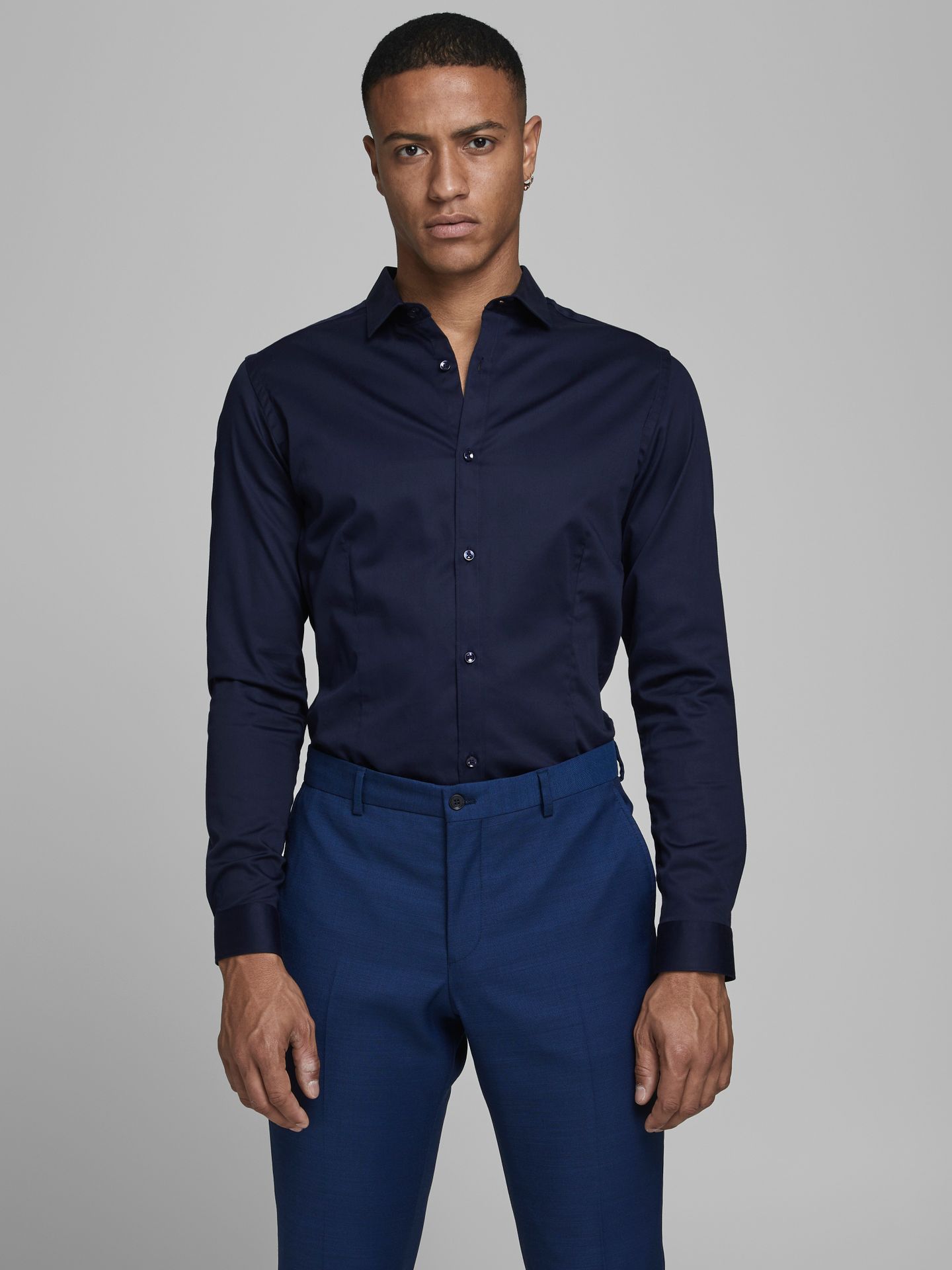 Jack & Jones JJPRPARMA SHIRT L/S NOOS - Navy Blazer/SUPER SLIM Navy Blazer/SUPER SLIM 2900127195062