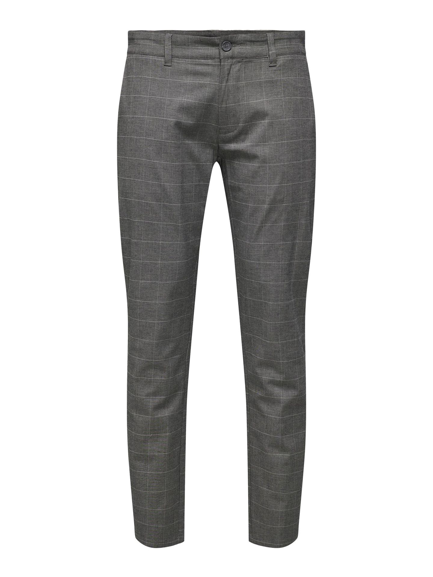 Only & Sons ONSMARK TAP PANT CHECK GD 9638 - Grey Pinstripe Grey Pinstripe 2900127458013