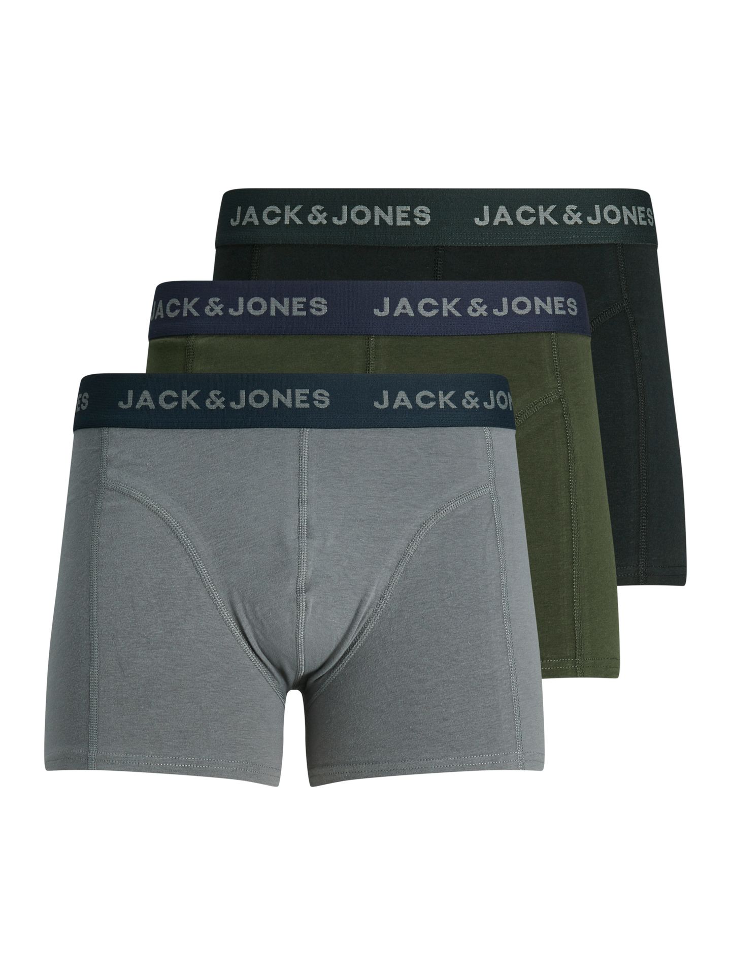 Jack & Jones JACBOBBIE TRUNKS 3 PACK JR - Sedona Sage/Forst nig Sedona Sage/Forst night - Anthracit 2900127913031
