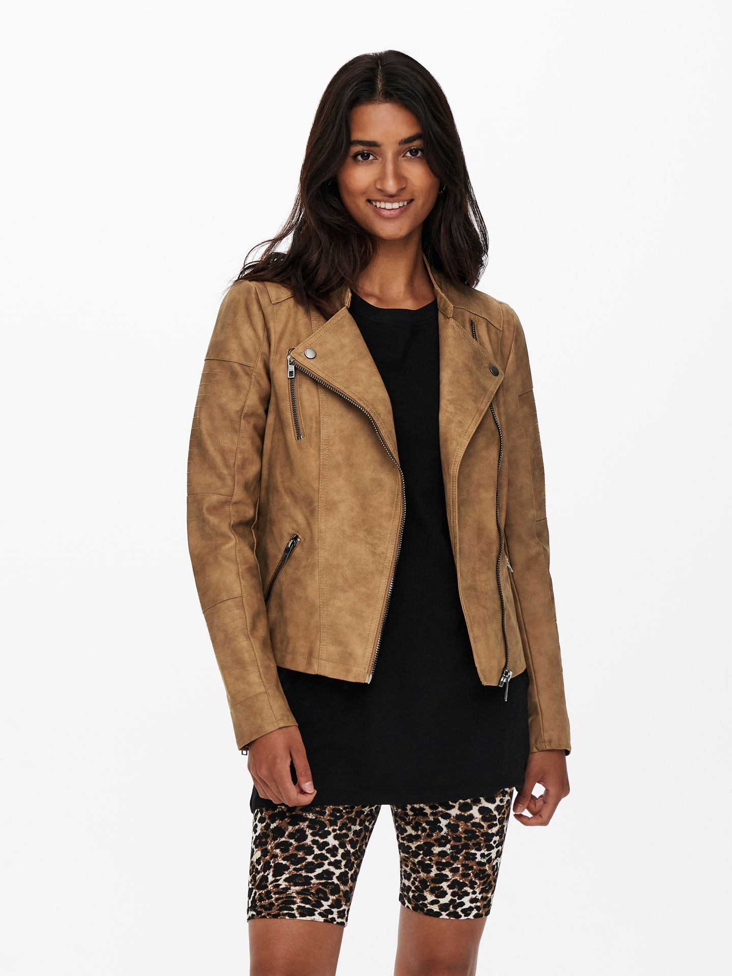 Only ONLAVA FAUX LEATHER BIKER OTW NOOS - Toasted Cocon Toasted Coconut 00095223-EKA26011400000366