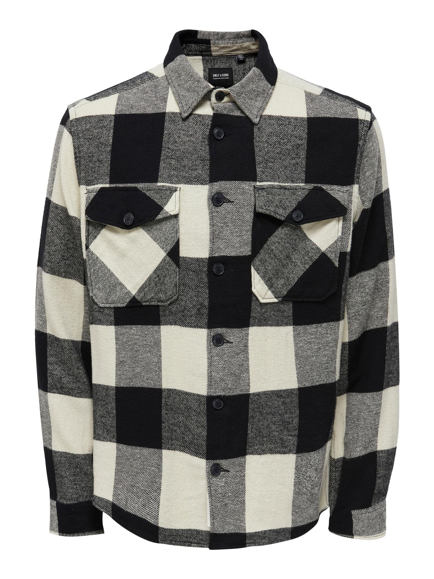 Only & Sons ONSMILO LIFE LS CHECK OVERSHIRT NOO - Black Black 00095324-EKA26011400000174