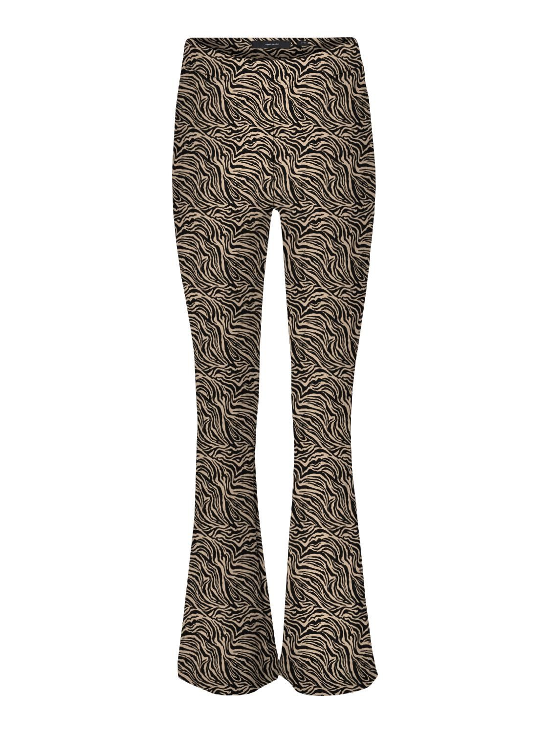 Vero Moda VMKAMMA NW FLARED JERSEY PRINT PANT - Black/ZEBBI  Black/ZEBBI NOMAD 00095350-EKA26011400000794