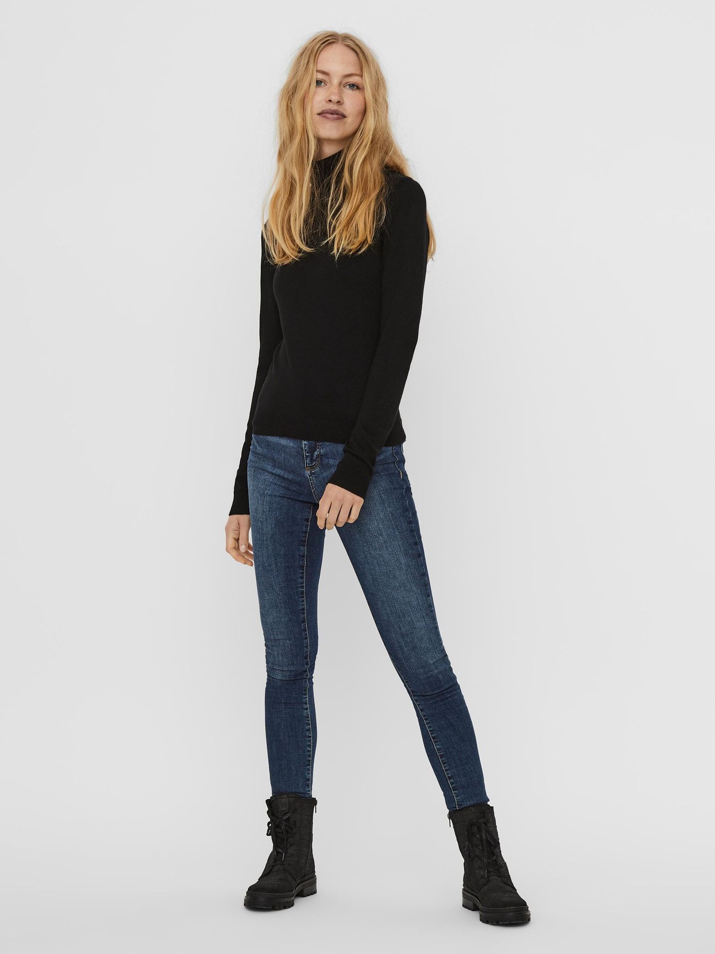 Vero Moda VMGLORY LS ROLLNECK BLOUSE NOOS - Black Black 2900128317050 Vero Moda VMGLORY LS ROLLNECK BLOUSE NOOS - Black Black 2900128317050