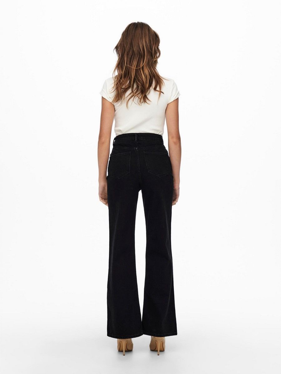 Only ONLCAMILLE LIFE EX HW WIDE DNM NOOS - Black Denim/ Black Denim/NAS259 2900128332237
