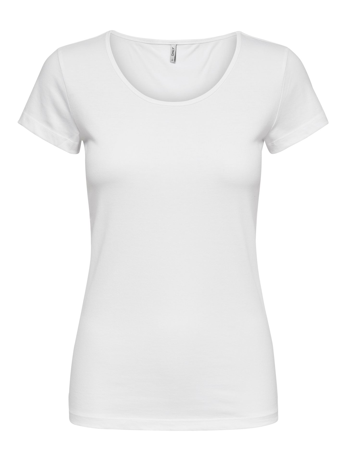 Only ONLLIVE LOVE LIFE S/S ONECK TOP NOO - White White 2900128493051