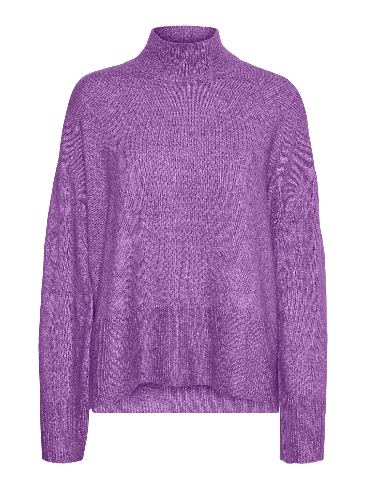 Vero Moda VMWIND LS HIGHNECK NECK BLOUSE BF - Hyacinth/W. ME Hyacinth/W. MELANGE 00095728-EKA26011400000875