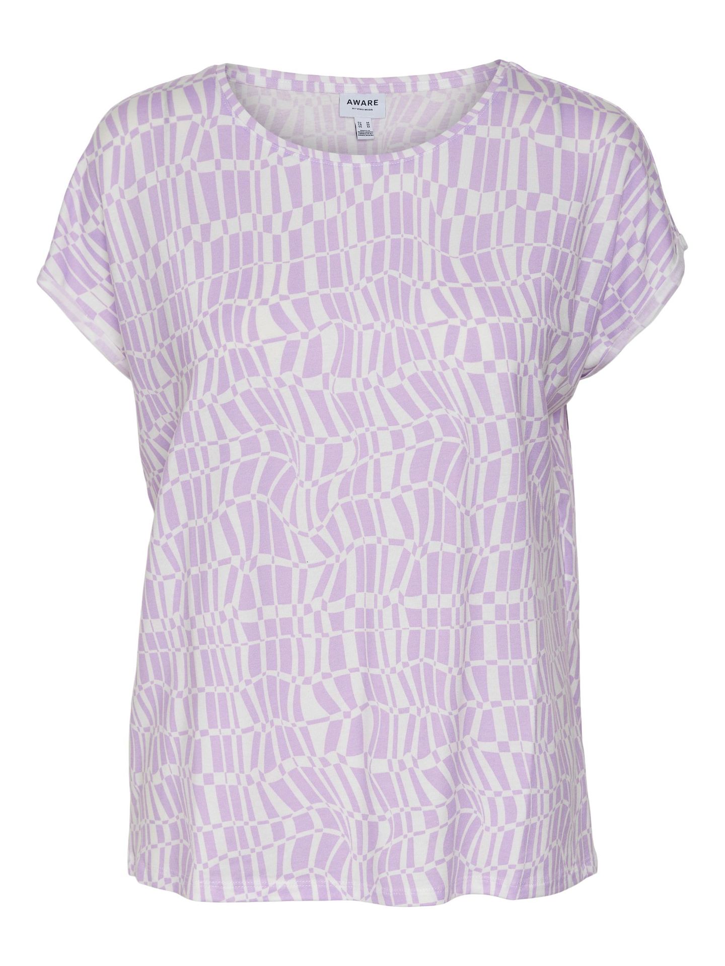 Vero Moda VMAVA PLAIN SS TOP MULTI AOP GA JRS - Lavendula/SA Lavendula/SAVA 00095982-EKA26011400000902