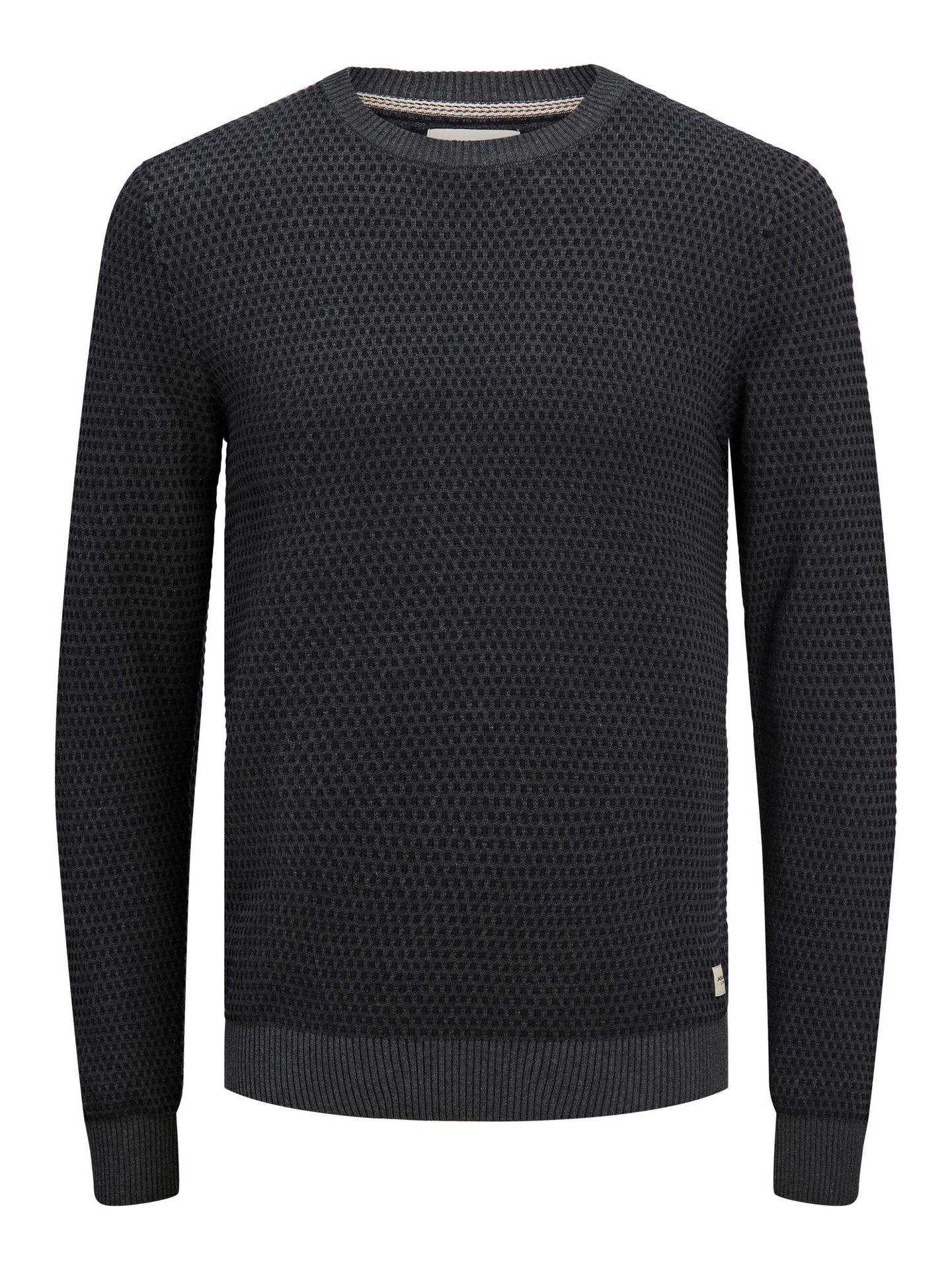 Jack & Jones JJEATLAS KNIT CREW NECK NOOS - Dark Grey Melange Dark Grey Melange 2900128846017