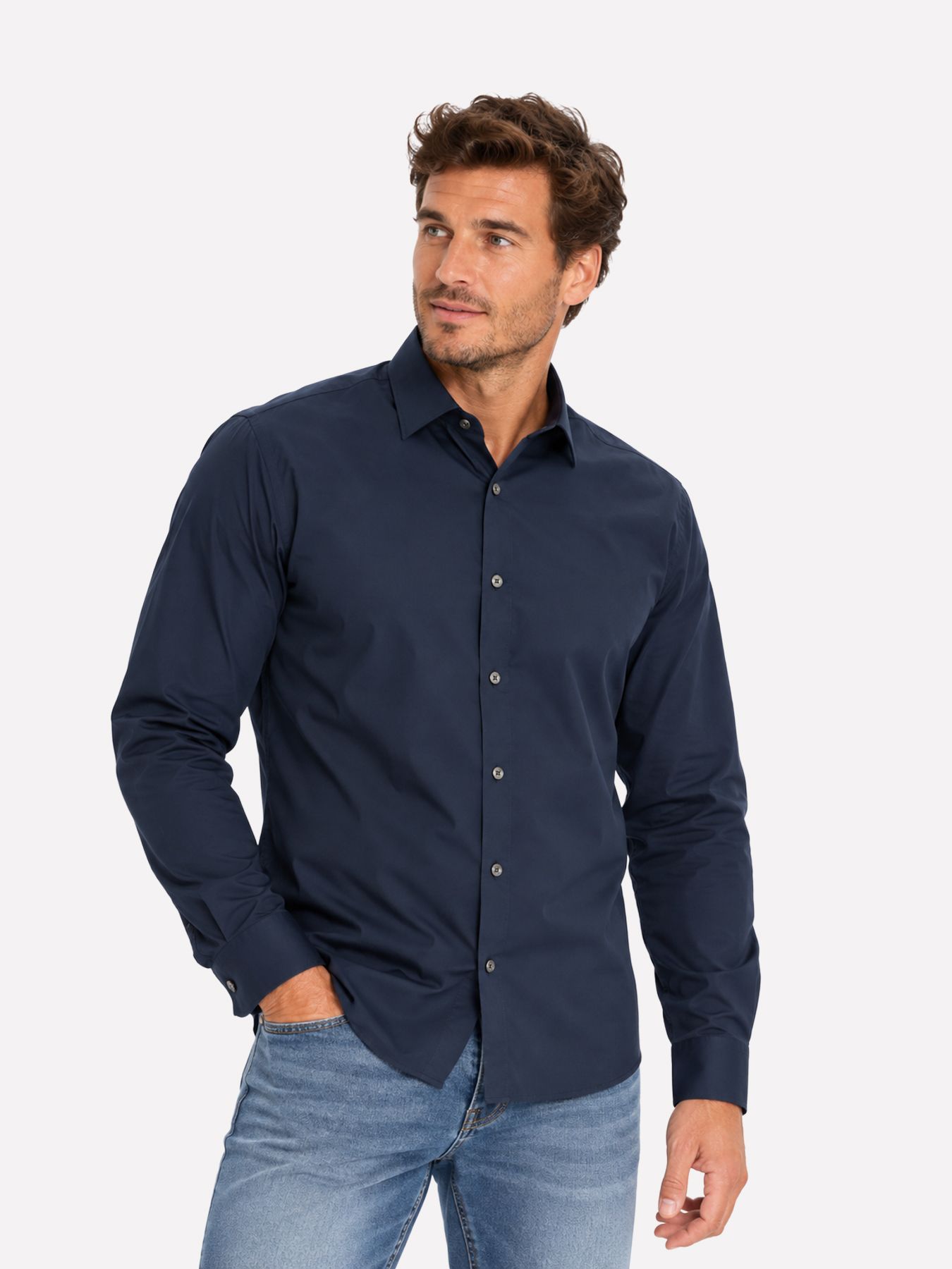 Cast Iron Long Sleeve Shirt Cobra - Dress Blues Dress Blues 00096096-5118