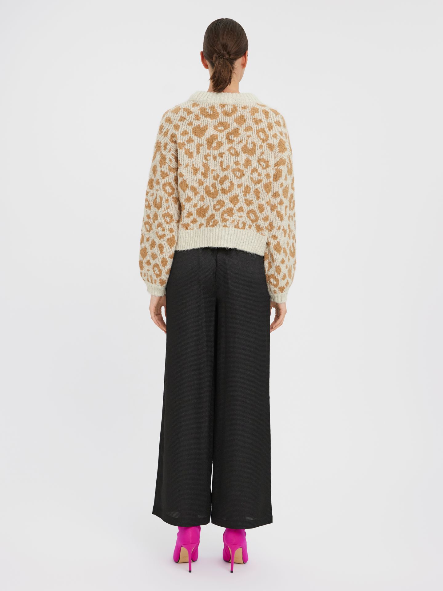 Vero Moda VMZELMALEO LS O-NECK BLOUSE GA BOO - Birch/W TIGER Birch/Dicte 2900129097012
