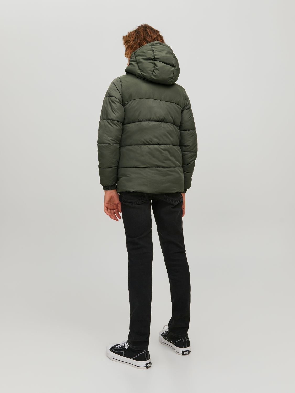Jack & Jones JJCHILI PUFFER HOOD JNR - Rosin/SOLID Rosin/BLACK BLOCKING 2900129186013