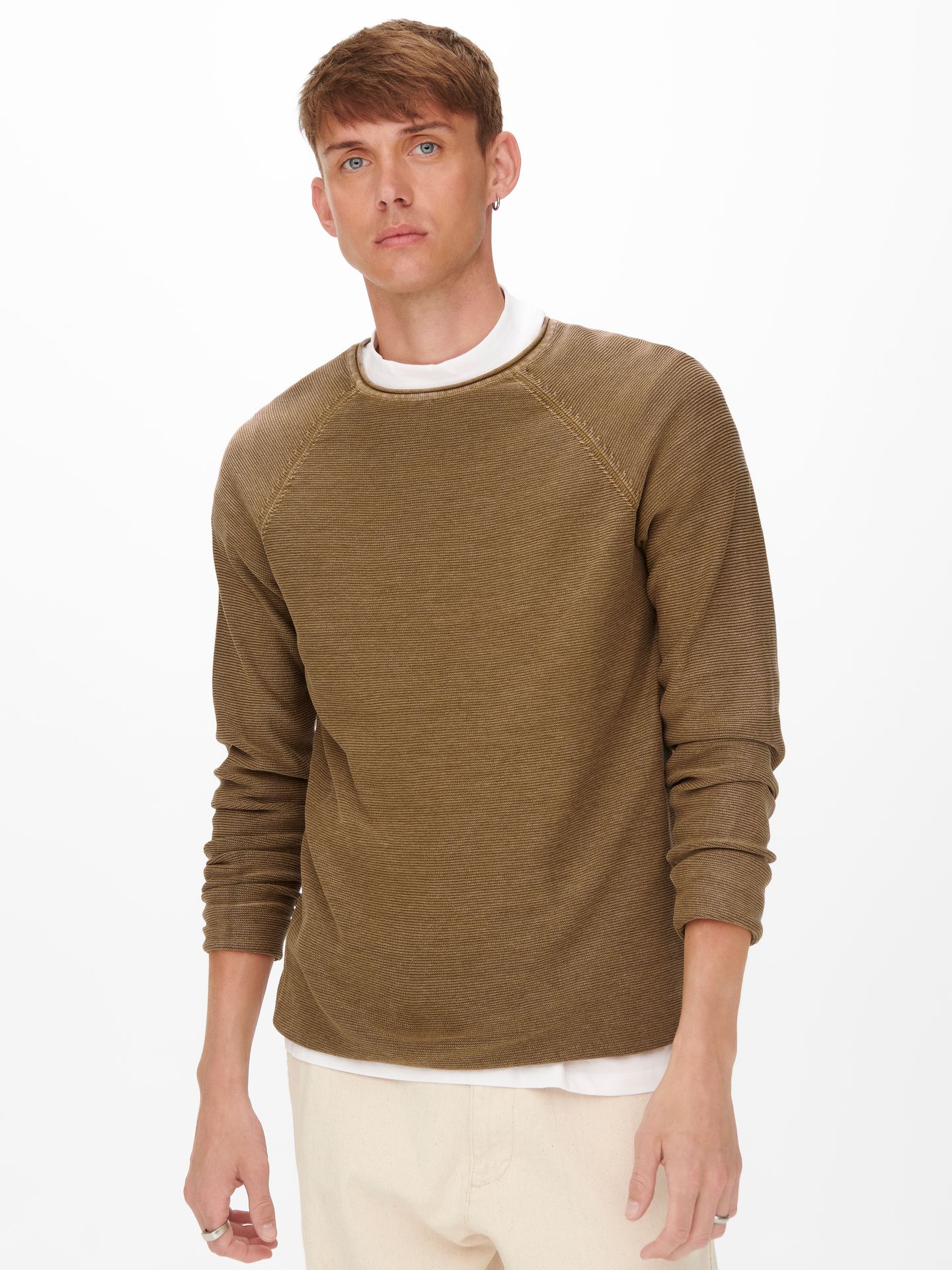 Only & Sons ONSDEXTOR 12 WASH RAGLAN KNIT NOOS - Monks Robe Monks Robe 2900129422036